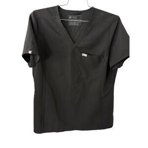 FIGS Scrub Top Black‎ XXL Technical Collection Nurse Stretch Womens